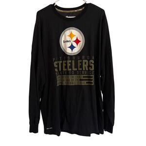 Nike Pittsburgh Steelers Dri-Fit Shirt Mens Size XXL Black Salute To Service